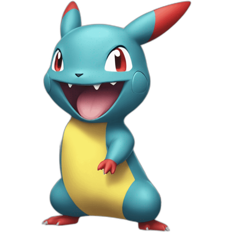 POKEMON pikachu playing with Salamence emoji