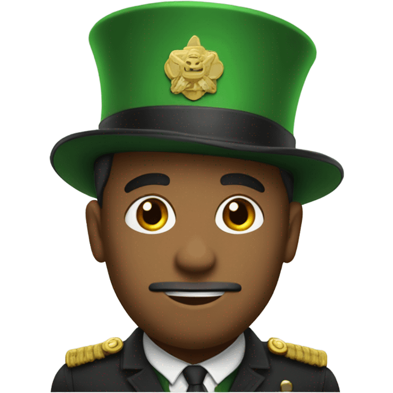 Men with Green cylinder hat and Uniform  emoji