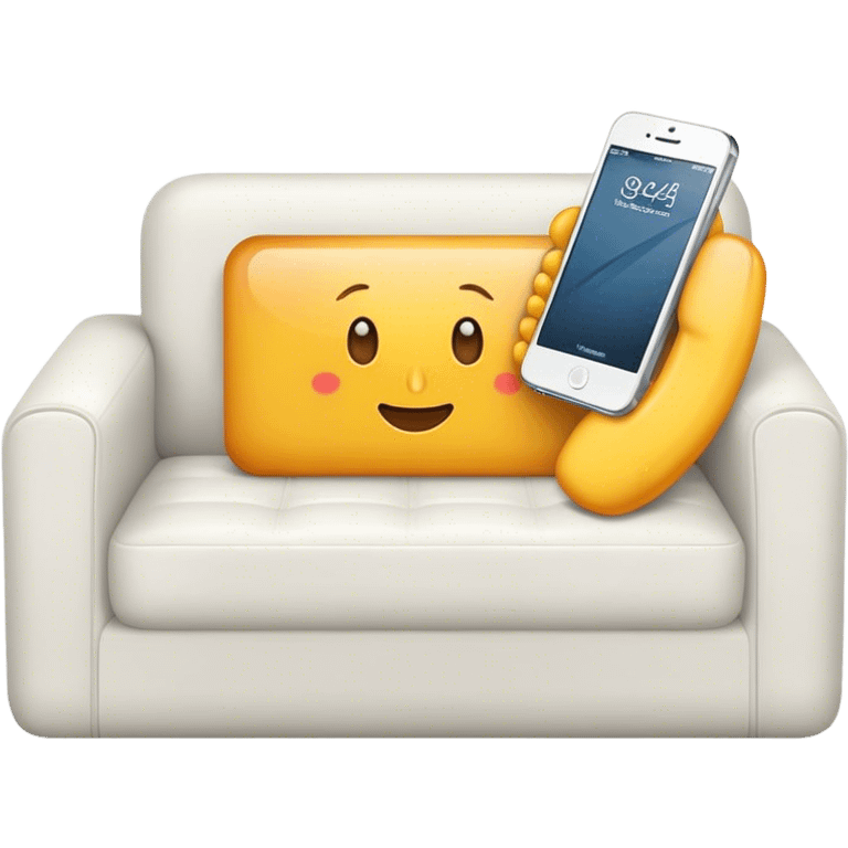 iPhone on couch emoji