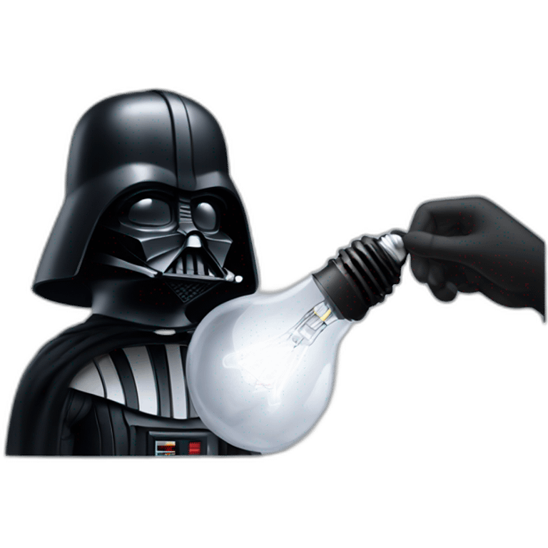 dark vader changing a light bulb emoji