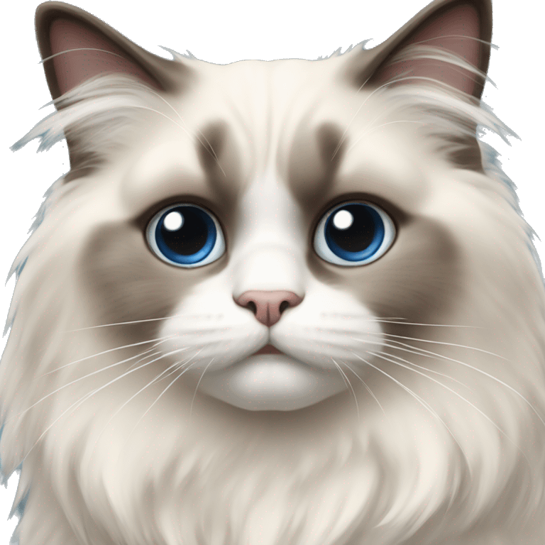 Fluffy ragdoll cat emoji