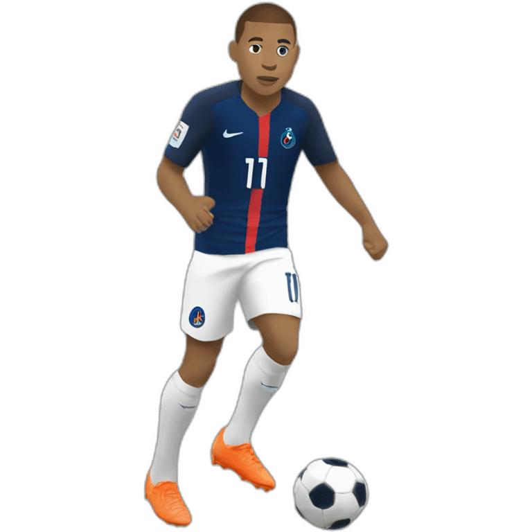 kylian Mbappé foot emoji