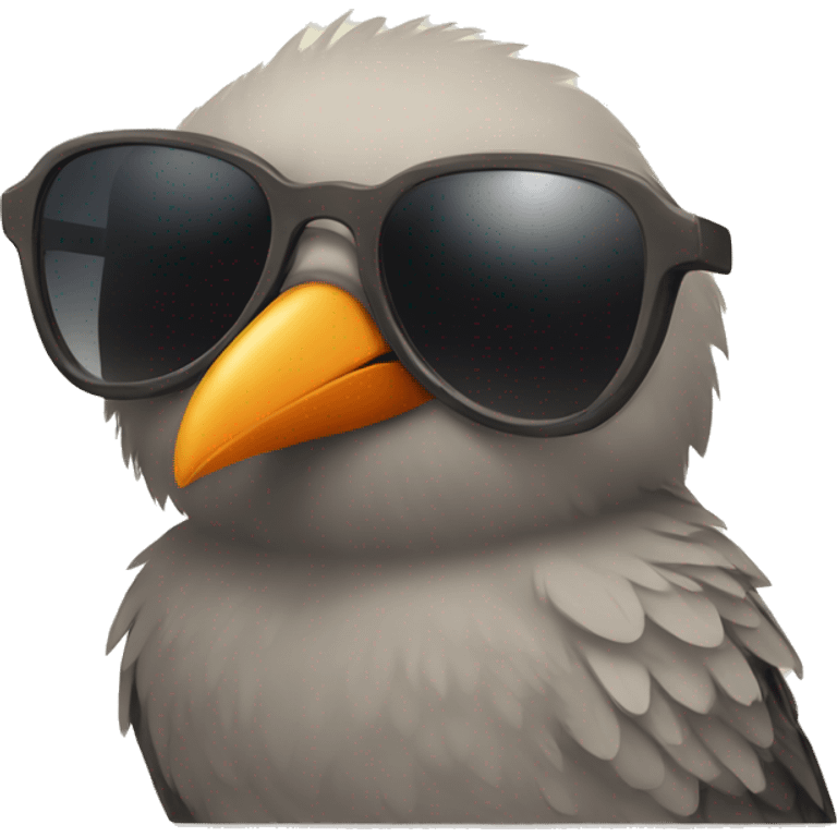 Bird with sunglasses  emoji