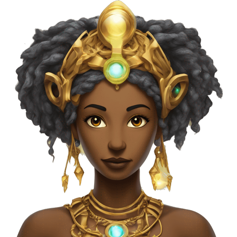 Technomancy Goddess is a mystical being who controls both magic and technology. She can cast spells on technological networks. Her powers blend the ancient art of magic with advanced cybernetics and technology. She can command machines emoji