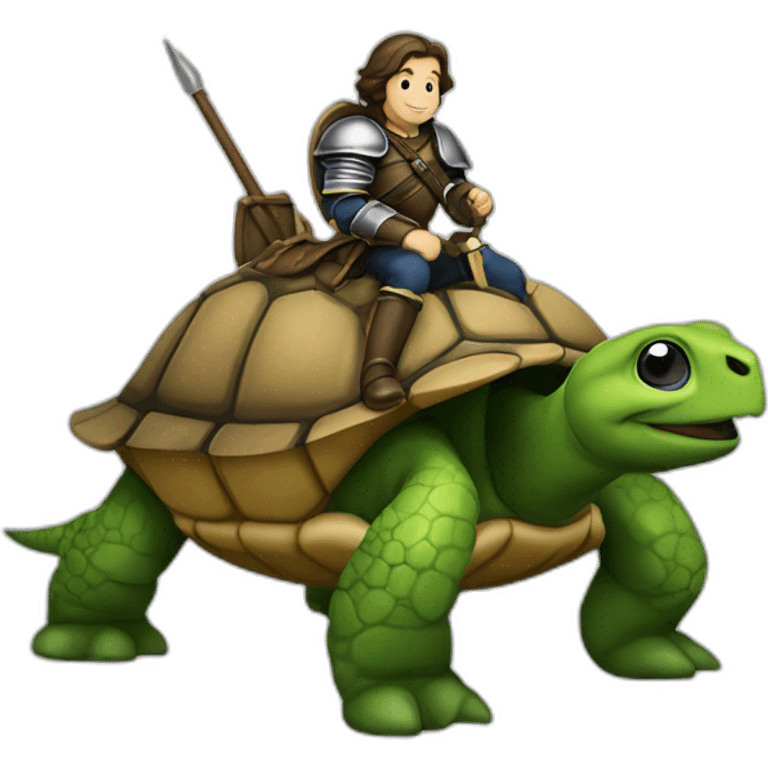 Chevalier sur tortue emoji