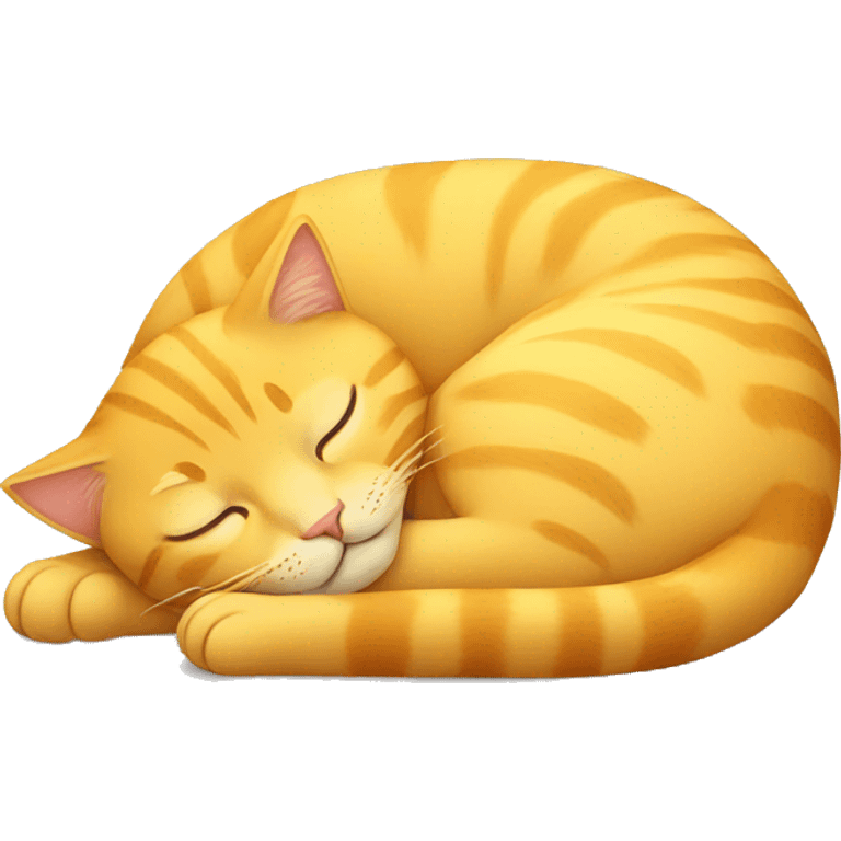 Yellow cat sleeping  emoji