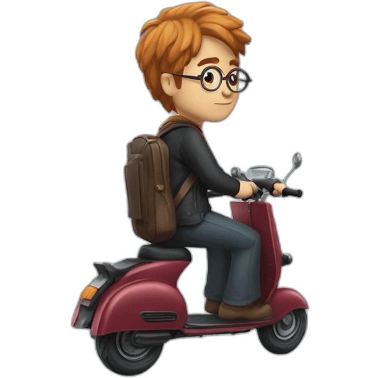 Harry potter sur scooter emoji