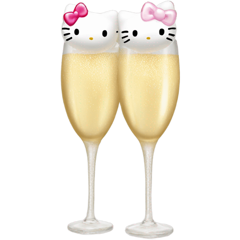 Hello kitty champagne balloons  emoji