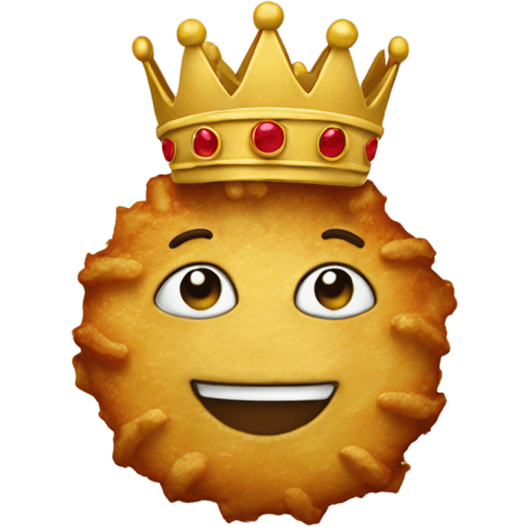 Latke wearing a crown emoji