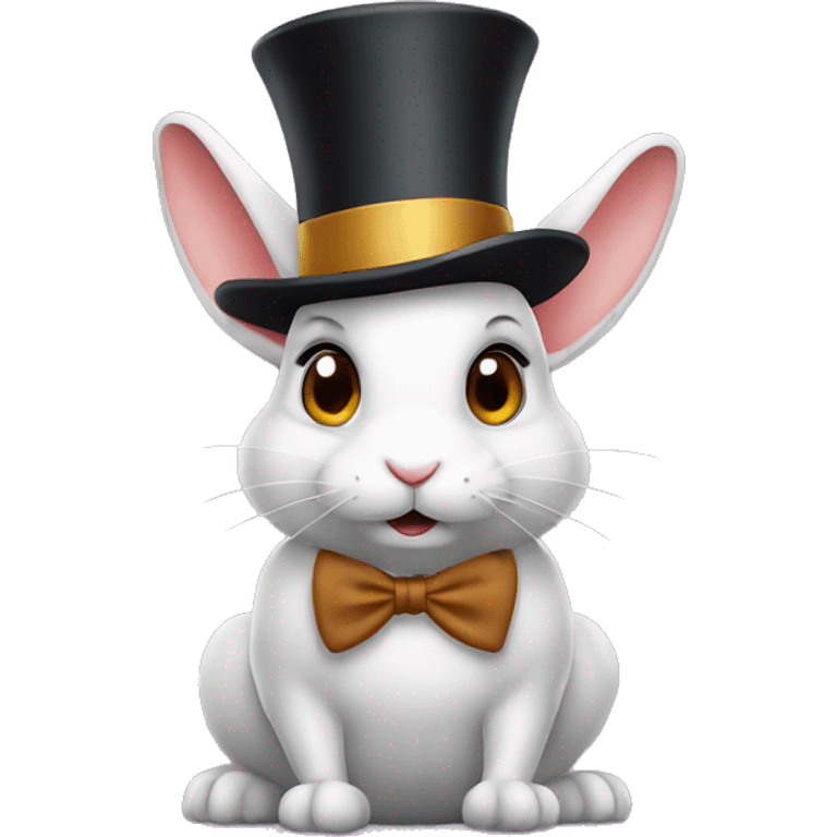 rabbit with tophat emoji