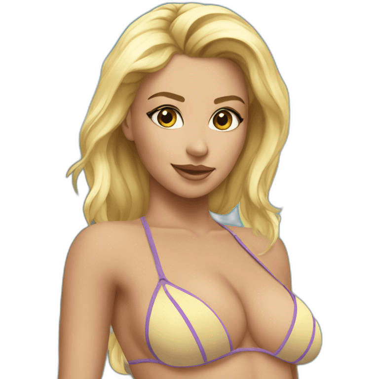 sexy bikini blonde tiny suit emoji