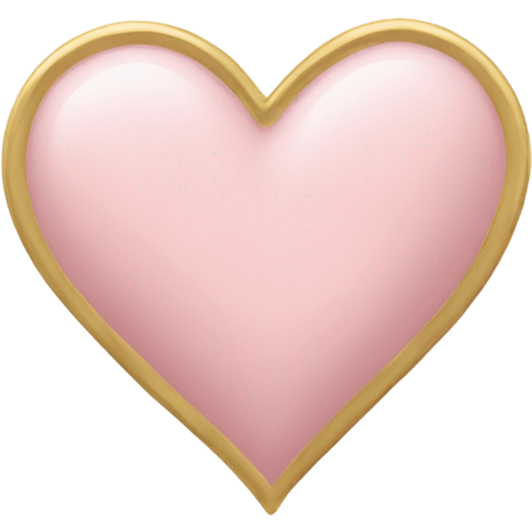 pale pink heart with a gold outline emoji