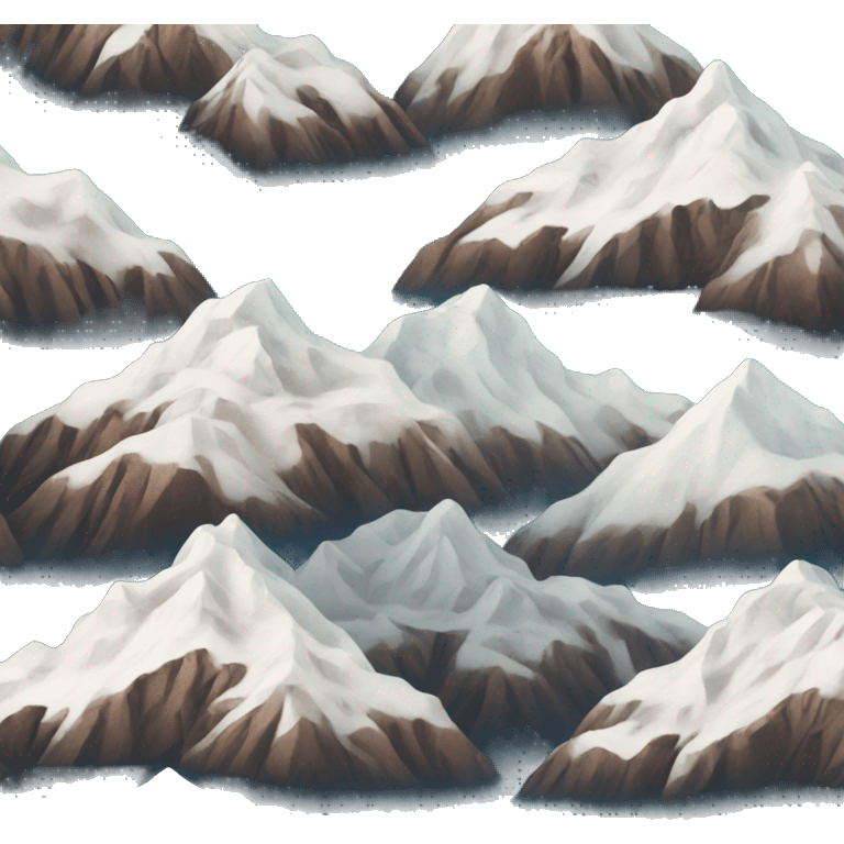 snowy mountain range emoji