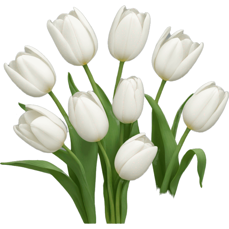 White tulips  emoji