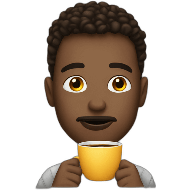 First time drinking coffe after prison emoji