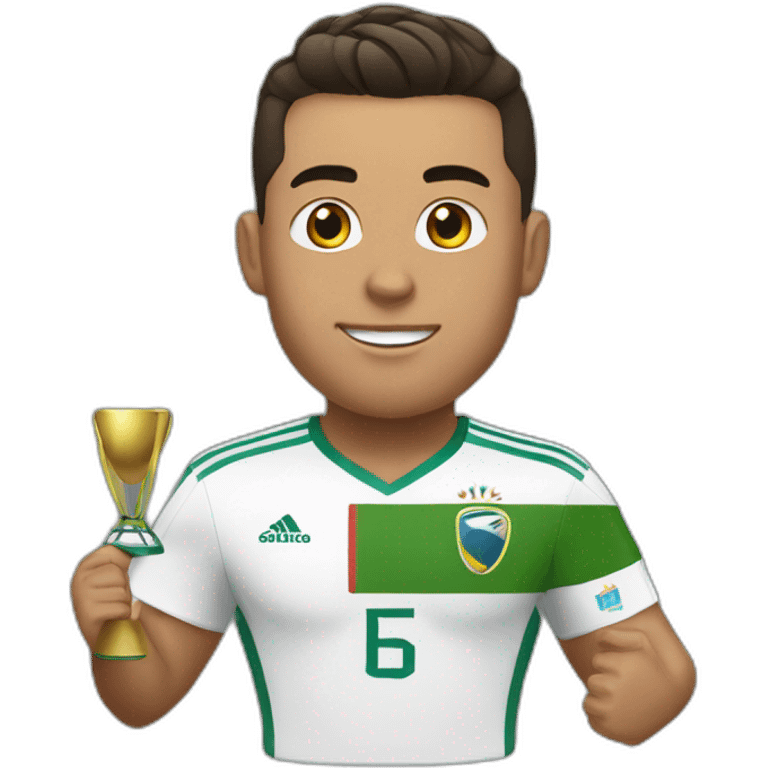 Ronaldo avec la coupe du monde emoji