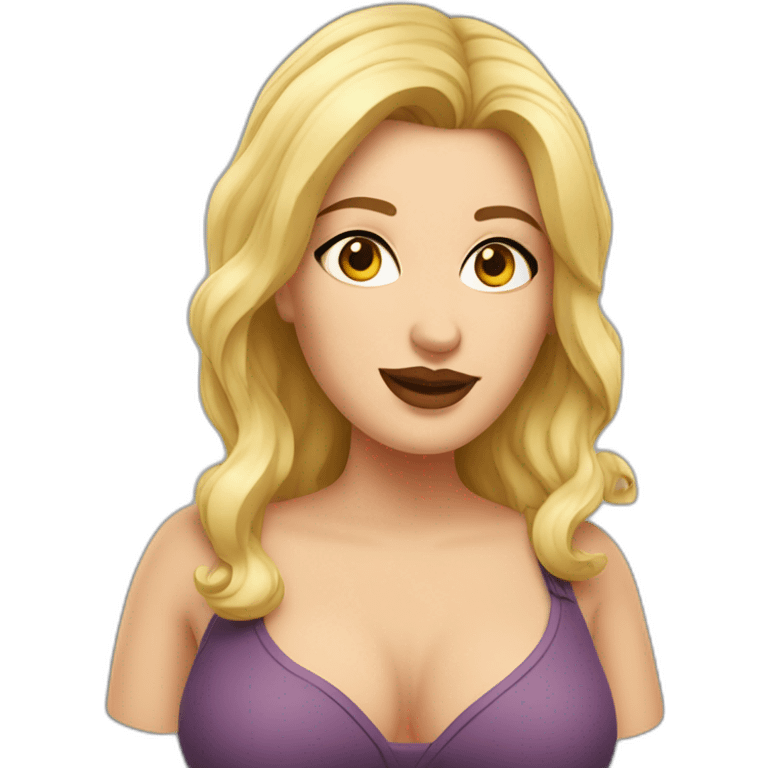 Plus size seductive Caucasian woman emoji