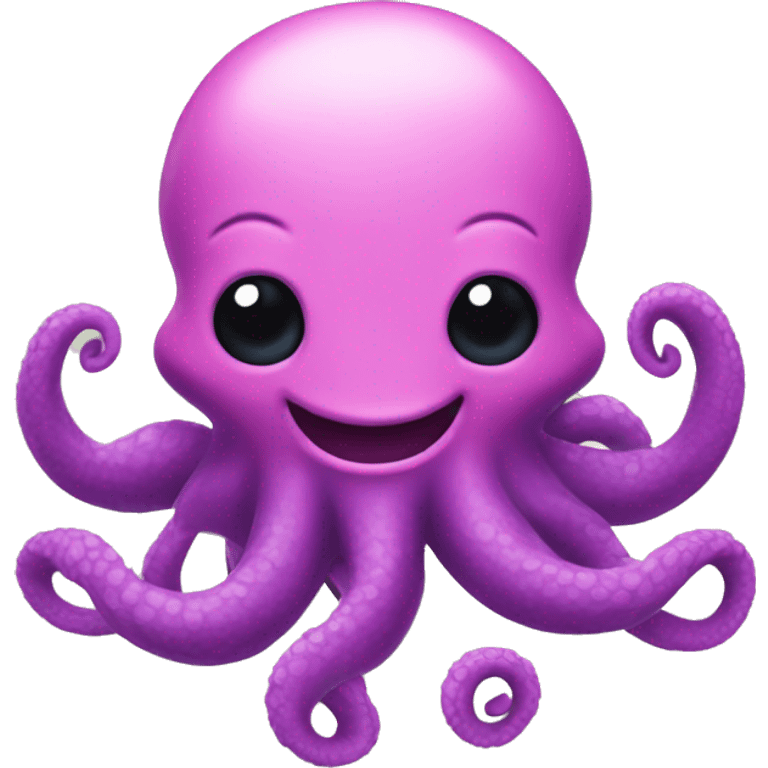 Happy pink / purple kraken emoji