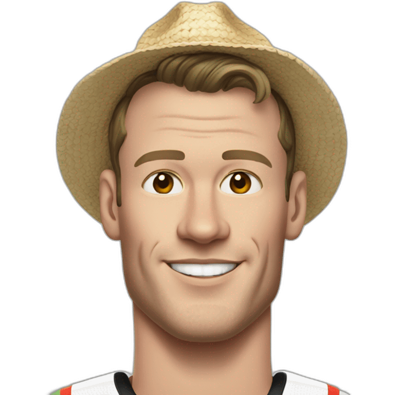 Jonathan Toews as rainbow beach bum emoji