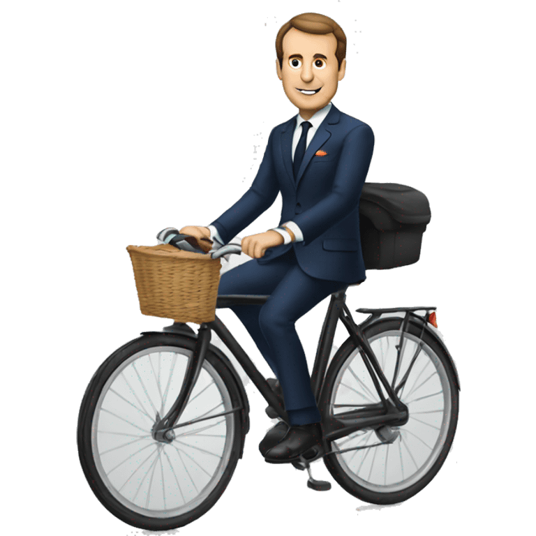 Macron en vélo  emoji