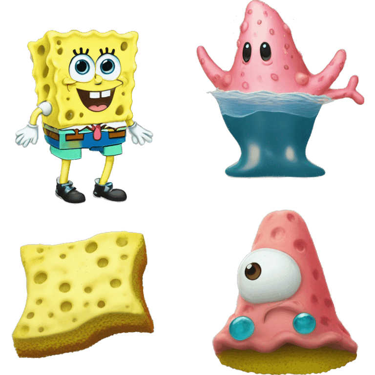 Sponge bob SquarePants and Patrick the sea star emoji