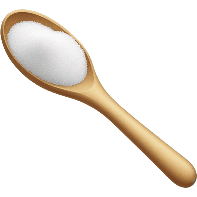 Spoon with sugar in the spoon with lighter under emoji