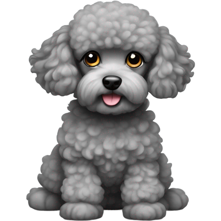 grey baby poodle emoji