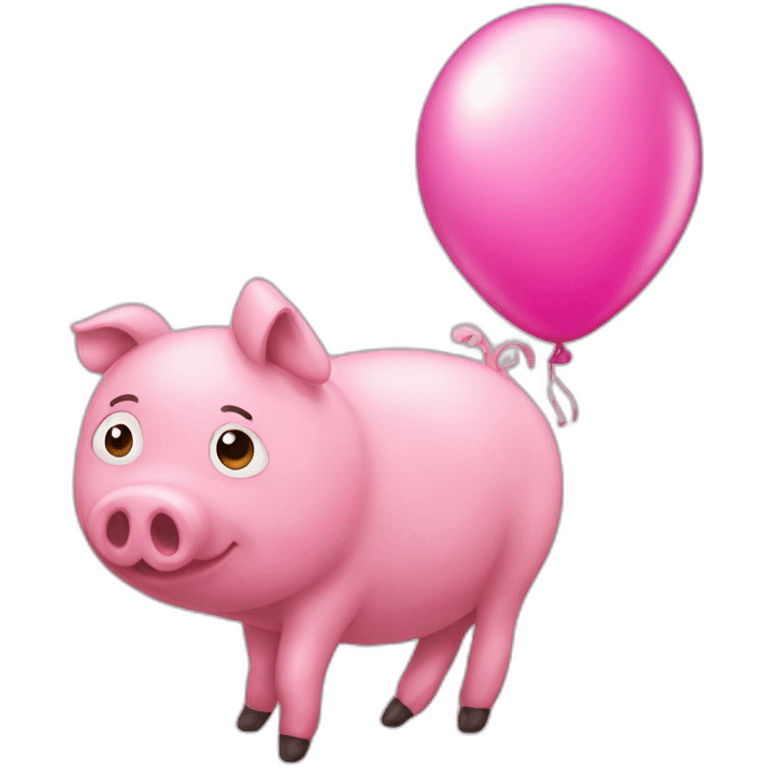 pink pig balloon emoji