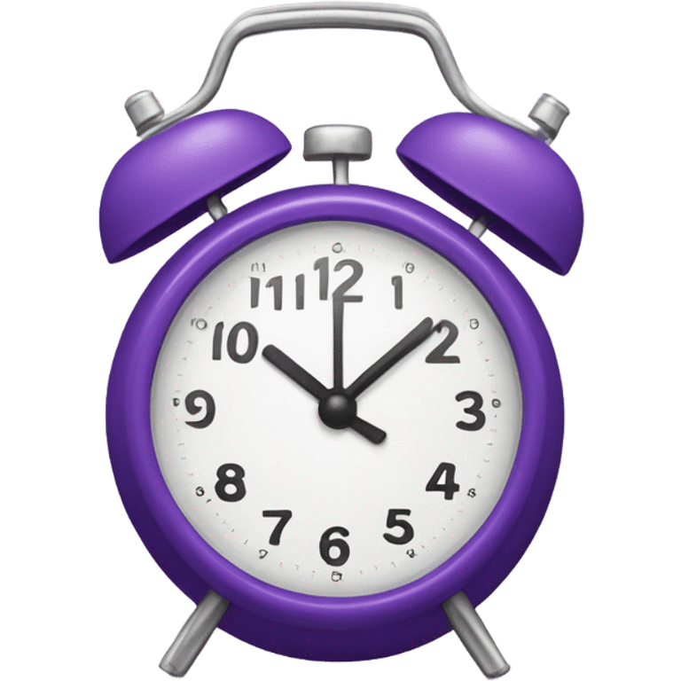 purple alarm clock emoji