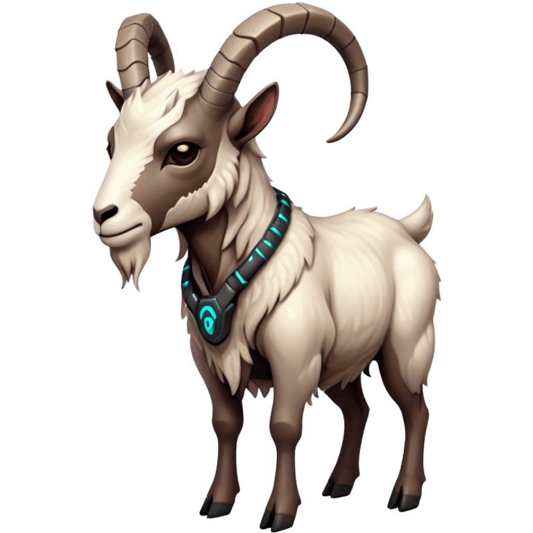 Cyberpunk Goat(Ram) man 2/3 view emoji