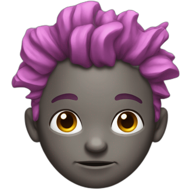 Tricératops with emo hair emoji