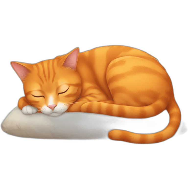 orange cat sleeping emoji