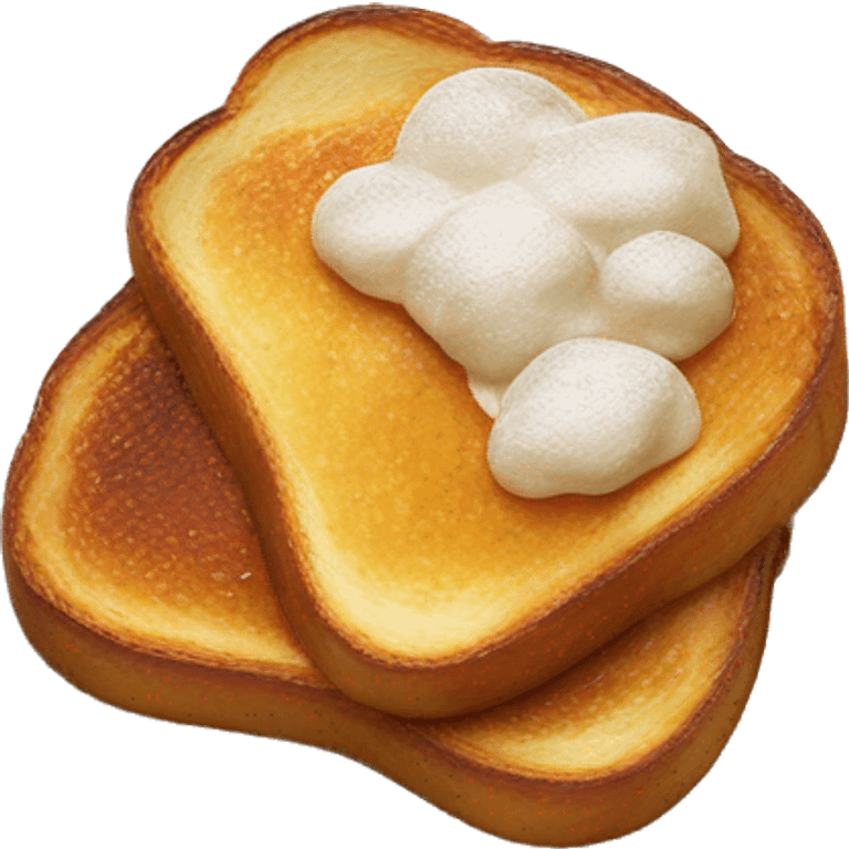 french toast on a white plate emoji