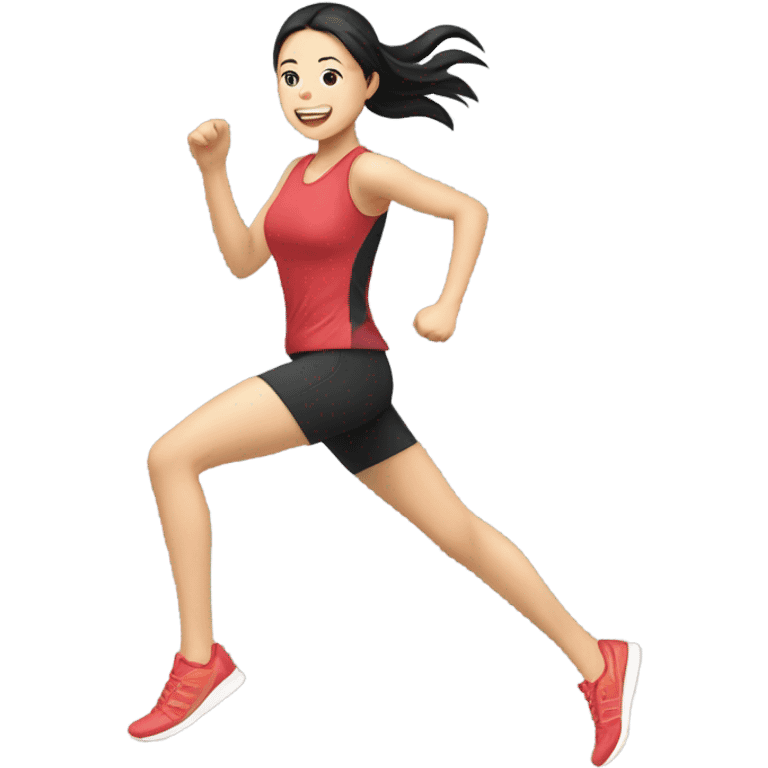 Girl sprinting Asian  emoji