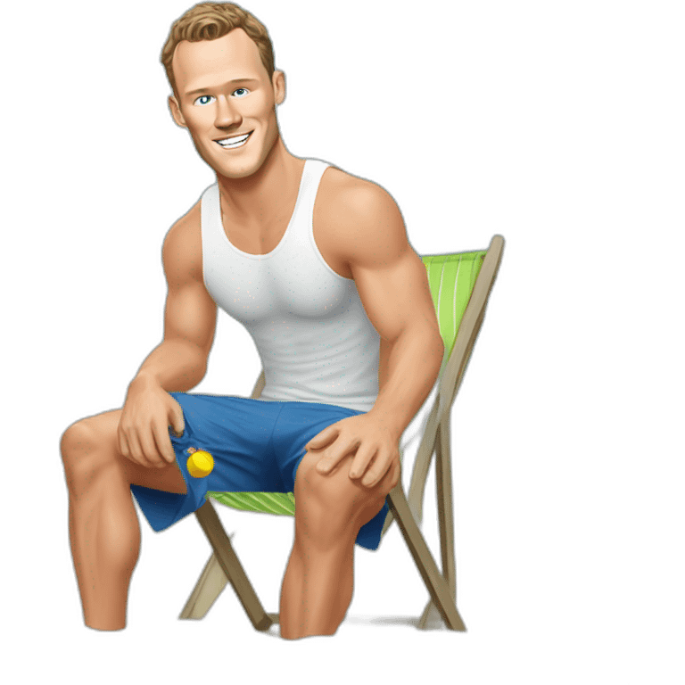 Jonathan Toews as a beach bum emoji