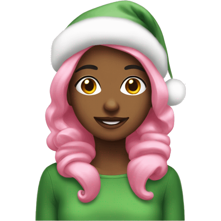 Pinky Christmas girl emoji