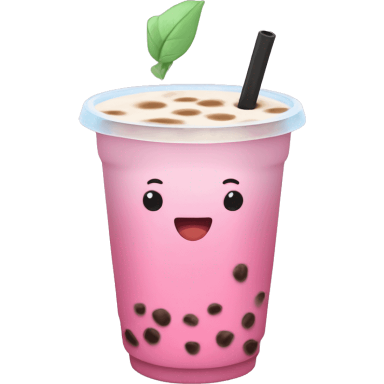 pink boba tea drink emoji