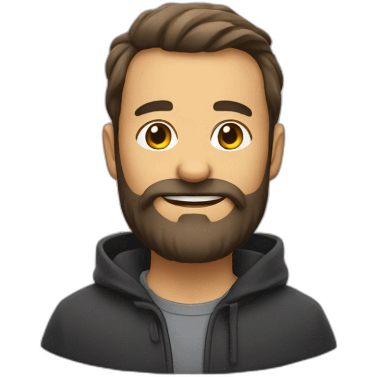 Un chauve avec de la barbe emoji