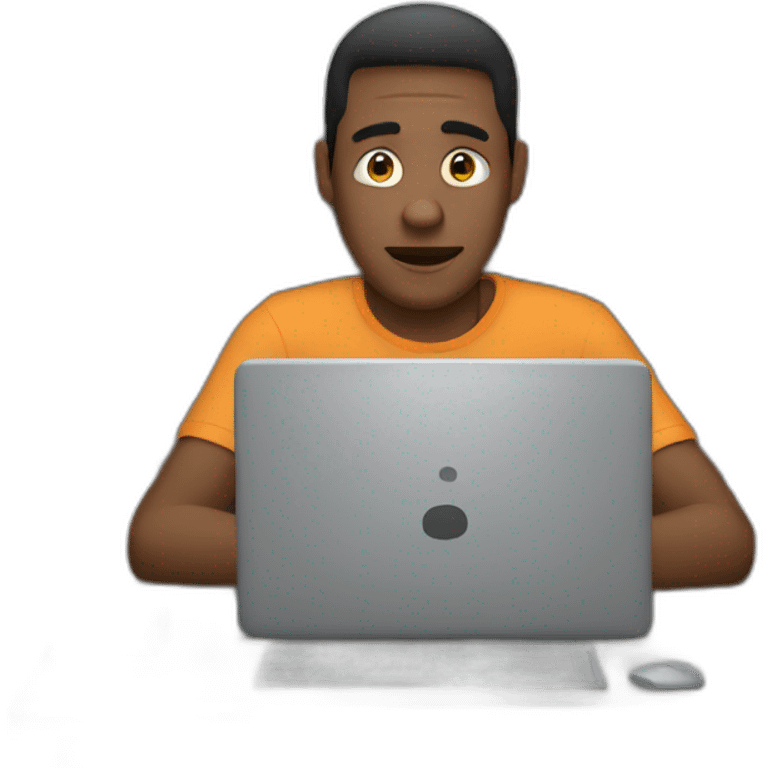 a guy sitting at a computer emoji