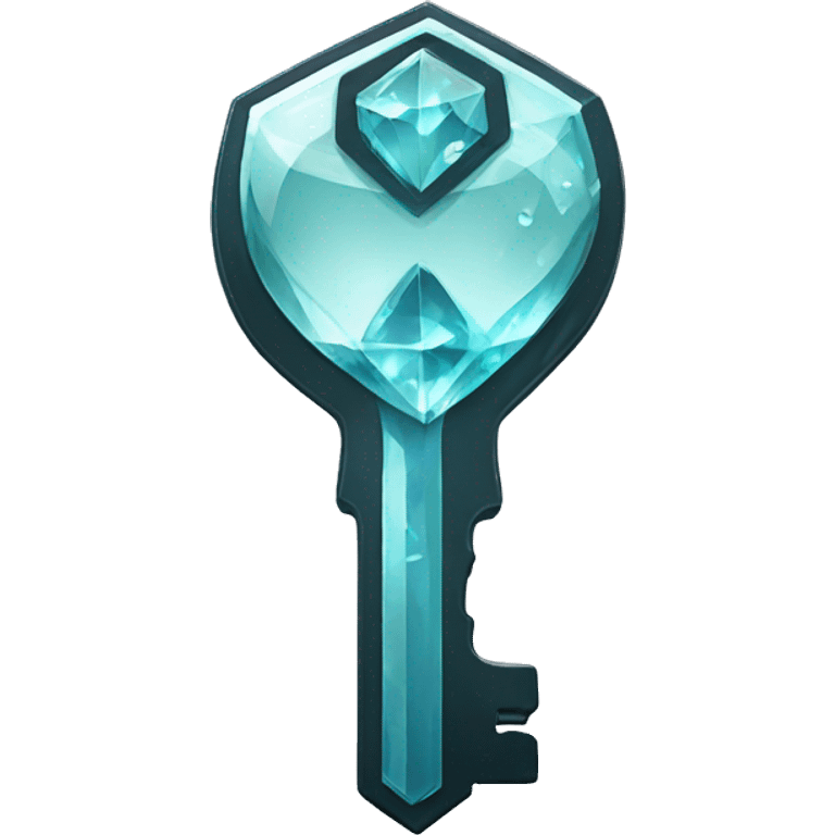 glass key / with diamonds emoji