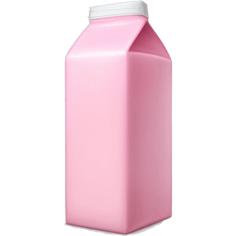 Realistic pink carton of milk. emoji