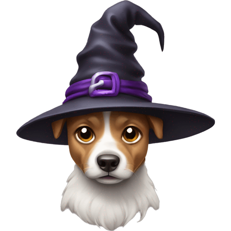 Dog with witch hat emoji