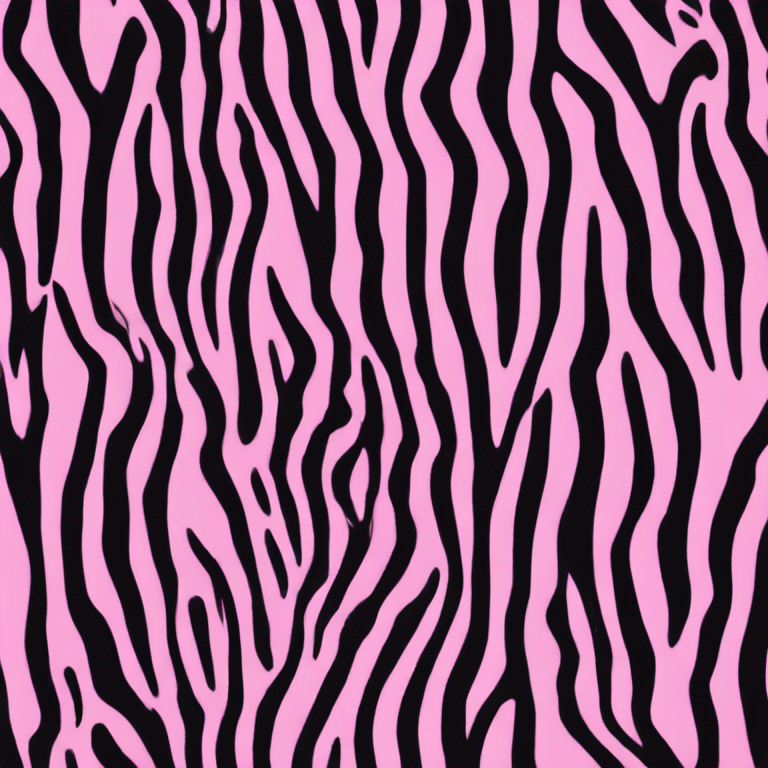 Pink and black zebra print heart emoji