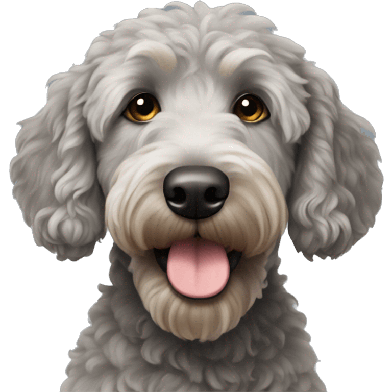 Gray goldendoodle  emoji