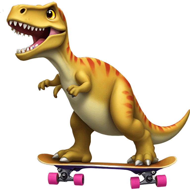 Dinossauro com skate  emoji