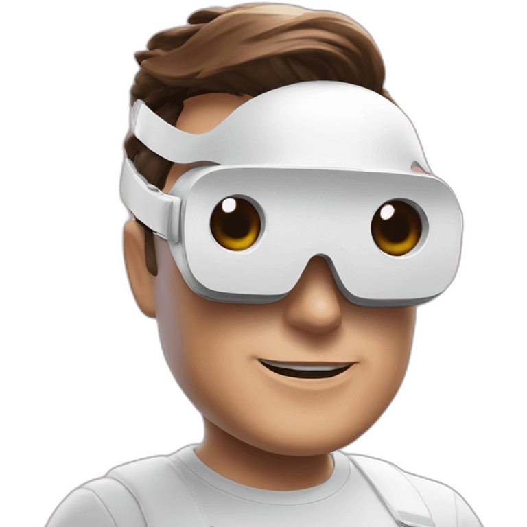 Elon musk with oculus quest white headset emoji