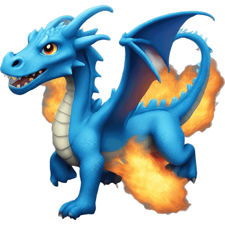 blue fire breathing dragon emoji