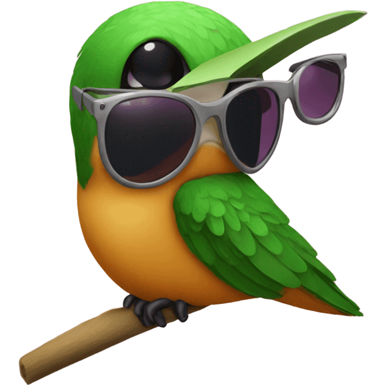 Hummingbird with sunglasses  emoji