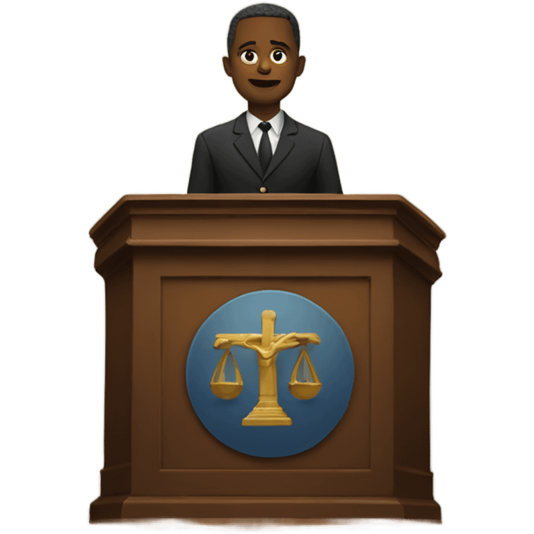 Standing behind pulpit emoji