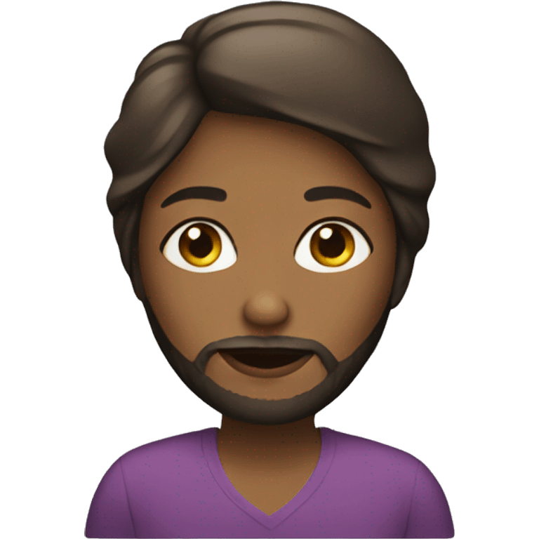 Woman with beard emoji